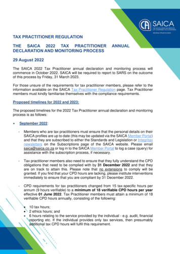 Tax Practitioner Regulation The Saica 2022 Tax Practitioner Annual .