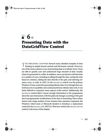 Presenting Data With The DataGridView Control - Pearsoncmg 