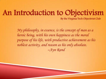 An Introduction To Objectivism - MarkFoster 