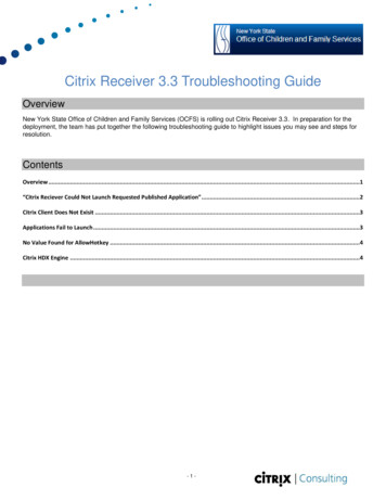 Citrix Receiver 3.3 Troubleshooting Guide - New York State Office Of .