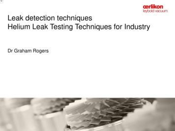 Leak Detection Techniques Helium Leak Testing Techniques For Industry