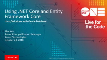 Using Core And Entity Framework Core - Oracle