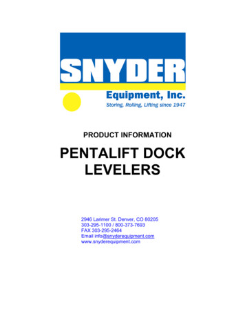 Product Information Pentalift Dock Levelers
