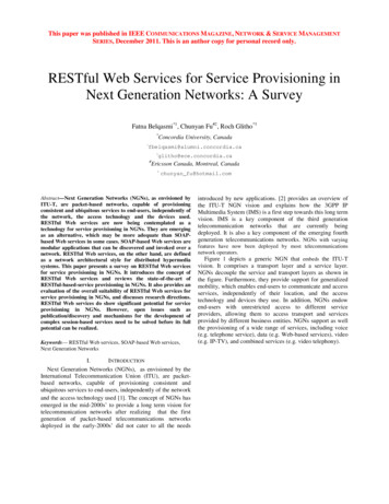 RESTful Web Services For Service Provisioning In Next Generation .