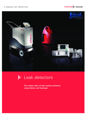 Pfeiffer Adixen ASM380 Leak Detectors Family Brochure - Ideal Vac