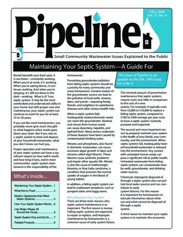 Maintaining Your Septic System—A Guide For