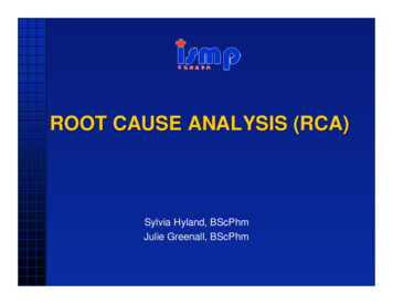 Root Cause Analysis (RCA) - ISMP Canada
