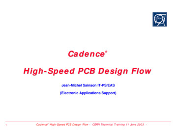 Cadence High-Speed PCB Design Flow - CERN