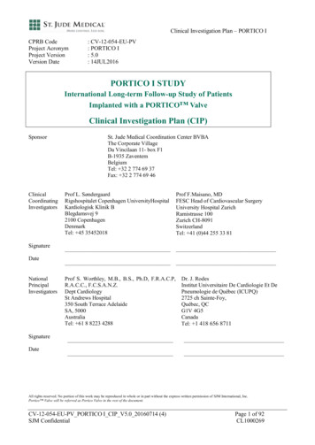 Clinical Investigation Plan (CIP) - ClinicalTrials.gov
