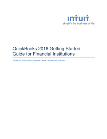 Getting Started Guide For QuickBooks 2016