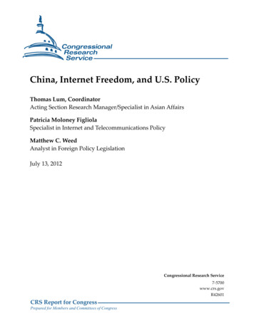 China, Internet Freedom, And U.S. Policy - Federation Of American .