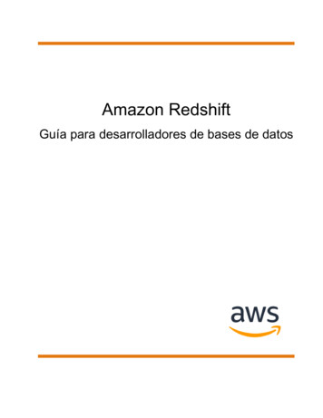 Amazon Redshift - Guía Para Desarrolladores De Bases De Datos