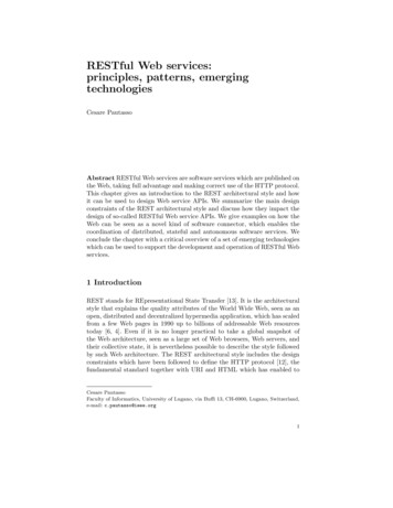 RESTful Web Services: Principles, Patterns, Emerging Technologies - USI