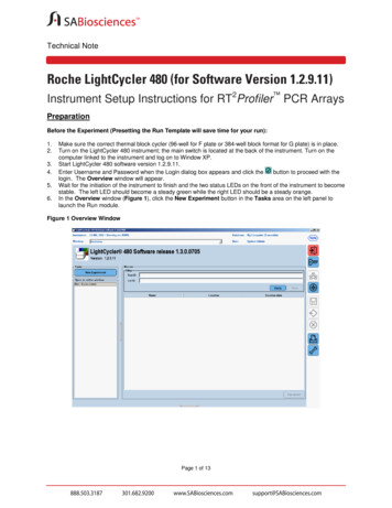 Roche LightCycler 480 (for Software Version 1.2.9.11)