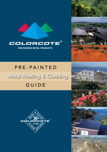 Metal Rooﬁ Ng & Cladding - Roofing Industries