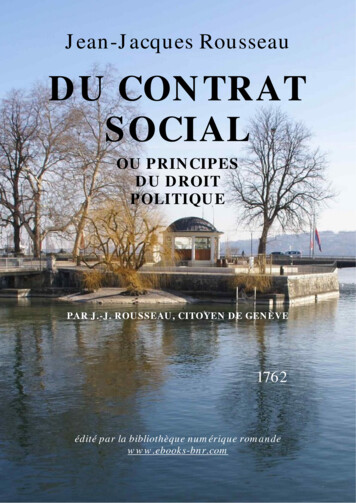 Jean-Jacques Rousseau DU CONTRAT SOCIAL - Ebooks-bnr 