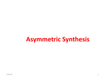 Asymmetric Synthesis - University Of Nairobi Personal Websites