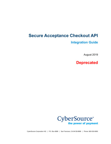 TitlePage Secure Acceptance Checkout API - CyberSource