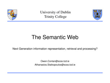 The Semantic Web - Trinity College Dublin