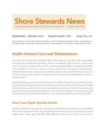 Septic System Care And Maintenance - Washington State University