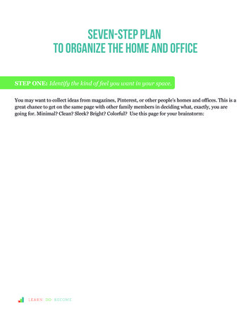 Seven-Step Plan To Organize The Home And Office - Learn Do Become