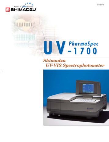 UV-1700 PharmaSpec - Conquer Scientific