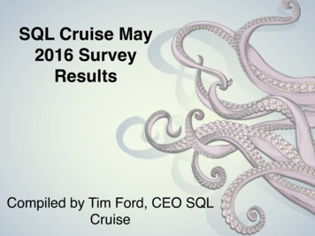SQL Cruise May 2016 Survey Results