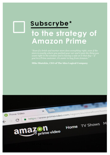 To The Strategy Of Amazon Prime - Subscrybe