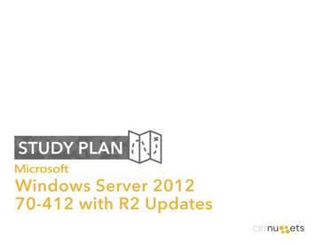 STUDY PLAN Windows Server 2012 70-412 With R2 Updates - CBT Nuggets