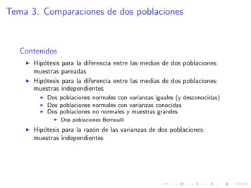 Estadística II Tema 3: Comparaciones De Dos Poblaciones - UC3M