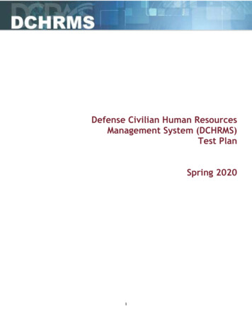 Defense Civilian Human Resources Management System (DCHRMS . - DCPAS