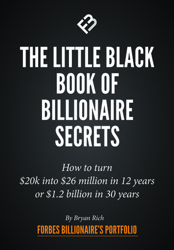 THE LITTLE BLACK BOOK OF BILLIONAIRE SECRETS - Yola