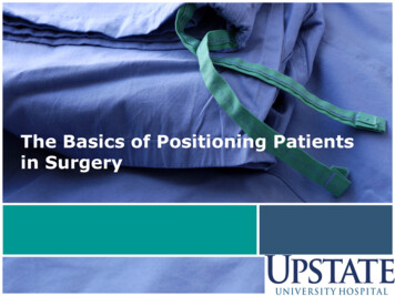 The Basics Of Positioning Patients In Surgery - State University Of New .