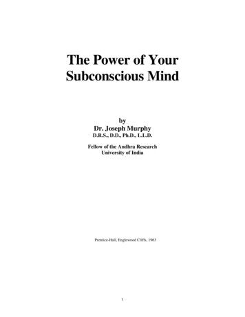 The Power Of Your Subconscious Mind - MC2 Method