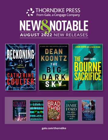 AUGUST 2022 NEW RELEASES - Gale