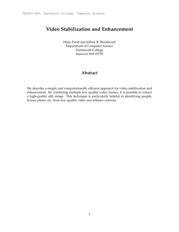 Video Stabilization And Enhancement - University Of California, Berkeley