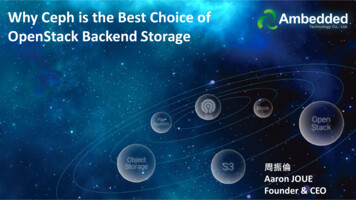 Why Ceph Is The Best Choice Of OpenStack Backend Storage - Apistek
