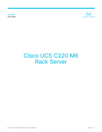 Cisco UCS C220 M6 Rack Server Data Sheet