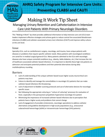Making It Work Tip Sheet: Managing Urinary Retention And .