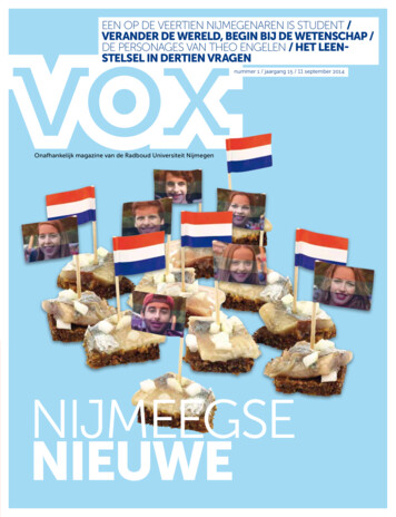 NIJMEEGSE NIEUWE - Vox Magazine