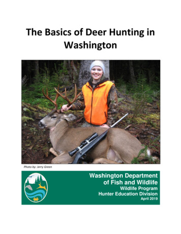 The Basics Of Deer Hunting In Washington - Washington Department Of .