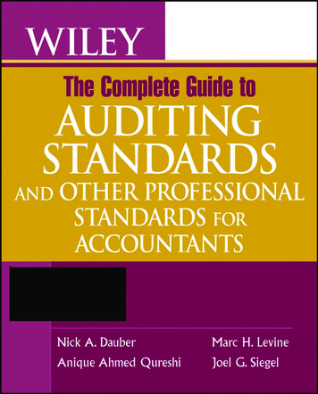 Wiley The Complete Guide To Auditing Standards, And Other Professional .