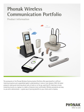Phonak Wireless Communication Portfolio - Focus Hearing