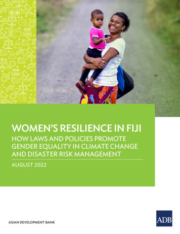 Women'S Resilience In Fiji