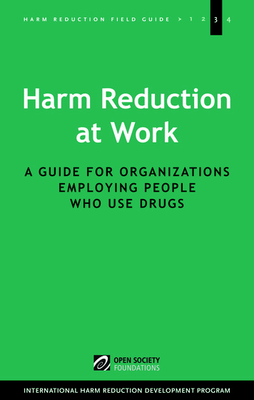 A Guide For Organizations Employing People Who Use Drugs