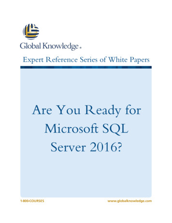 Are You Ready For Microsoft SQL Server 2016?