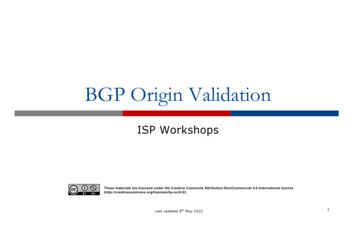 BGP Origin Validation