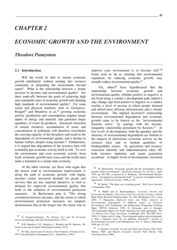 Chapter 2 Economic Growth And The Environment - Unece
