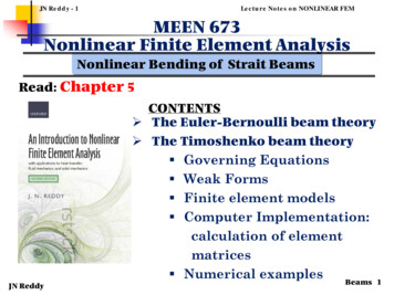 JN Reddy - 1 Lecture Notes On NONLINEAR FEM MEEN 673 Nonlinear Finite .