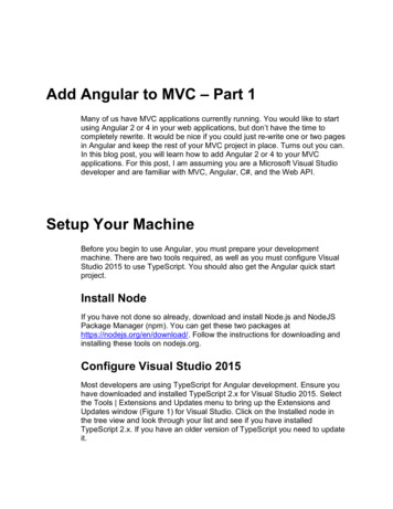 Add Angular 2 To MVC - Part 1 - Pdsa